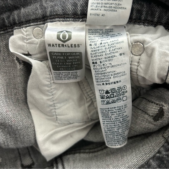 Levi’s Premium Denim Ribcage Ankle Straight Washed Black 29 - Picture 10 of 10